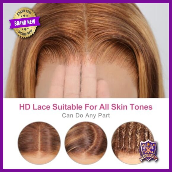 13x6 Full Lace Bob Wig 210% Density Brazilian Human Hair Glueless main image 5